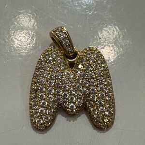 Gold and Diamond Initial Pendant
